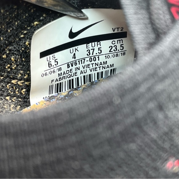 Nike Vapormax Flyknit 2 Cheetah Women’s Size 6.5 Black Red Lace Up Sneakers Shoe - Picture 9 of 11